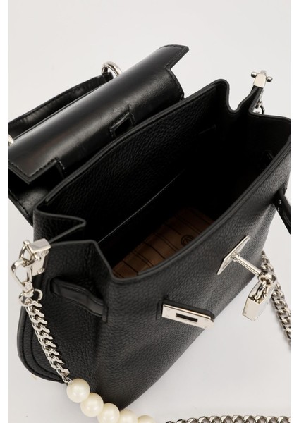 Siyah Inci Askı Detaylı El Çantası modelleri