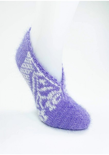 El Örgüsü Kışlık Şık Kadın Yün Patik D2