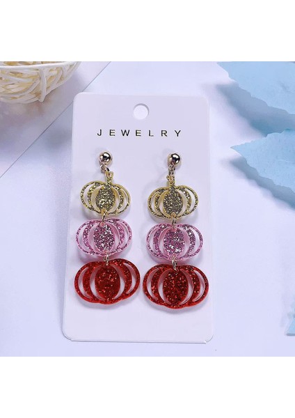 Kristal Akrilik Küpe Kalp Şeklinde Renkli Hayalet Kabak (Yurt Dışından) fiyatları