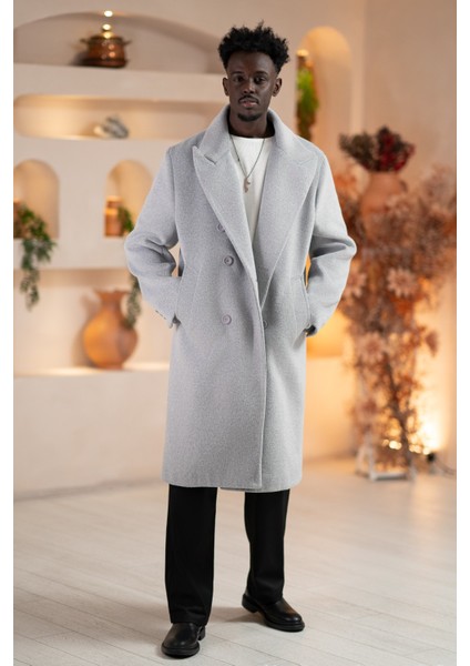 Italyan Geniş Yaka Oversize (Bol Kesim) Salaş Uzun Kaban