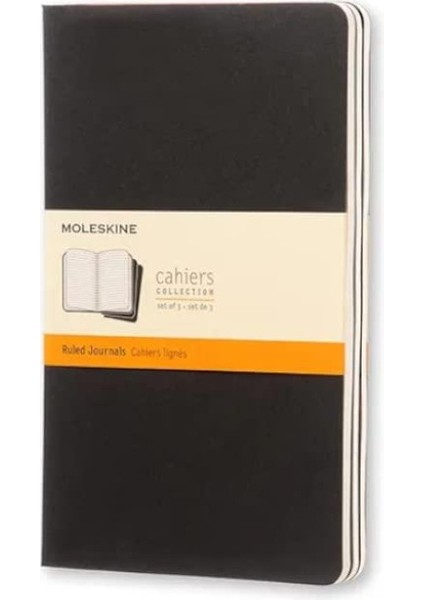 Çizgili Cahier Not Defteri 3’lü Set L Boy Siyah fırsatları