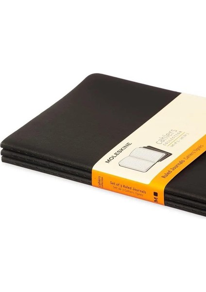 Çizgili Cahier Not Defteri 3’lü Set L Boy Siyah indirimleri