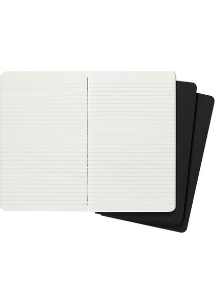 Çizgili Cahier Not Defteri 3’lü Set L Boy Siyah