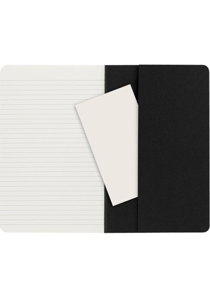 Çizgili Cahier Not Defteri 3’lü Set L Boy Siyah