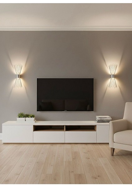 Krom Gümüş Pilli ve Elektrikli Duvar Aplik Kirpi fiyatları