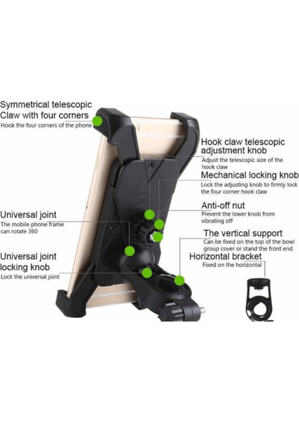 Motosiklet ve Bisiklet Telefon Tutucu Gidon Bağlantılı fiyatları