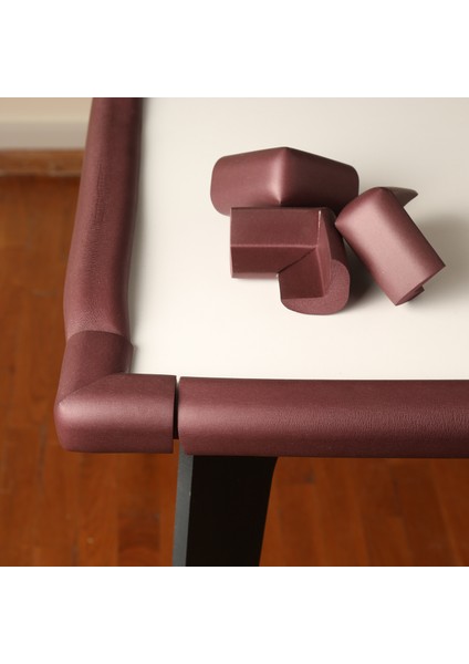 a 4.6 Metre 4 Adet Köşe Koruyucu Köşe Ve Kenar Koruma 3m Bant Esnek Yumuşak Darbe Engelleyici Mürdüm