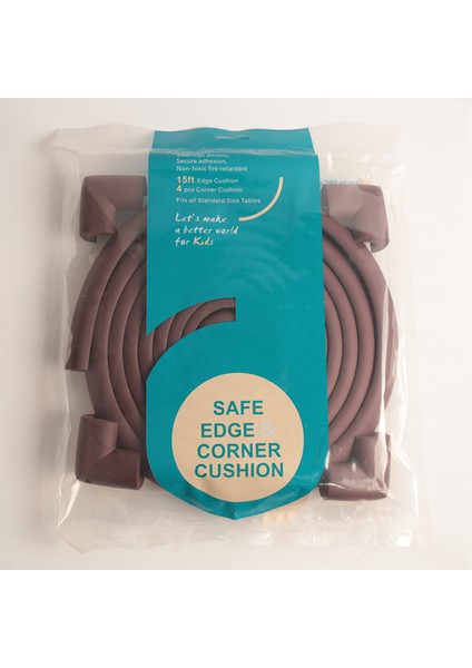 a 4.6 Metre 4 Adet Köşe Koruyucu Köşe Ve Kenar Koruma 3m Bant Esnek Yumuşak Darbe Engelleyici Mürdüm