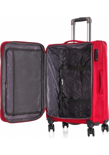 Körüklü Kumaş 3’lü Valiz Seti – 360° Dönebilen Tekerlekli, Şifreli, Hafif ve Dayanıklı