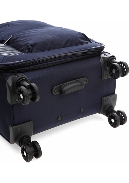 Çok Gözlü Kumaş Hafif 3’lü Valiz Seti – Şifreli, 360° Dönebilen Tekerlekli