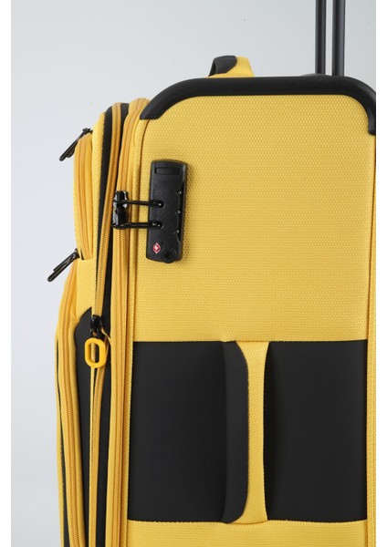 Kumaş Ultra Dayanıklı 4 Tekerlekli Şifreli Ultra Hafif 3’lü Valiz Seti