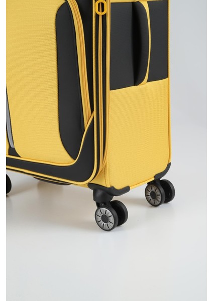 Kumaş Ultra Dayanıklı 4 Tekerlekli Şifreli Ultra Hafif 3’lü Valiz Seti