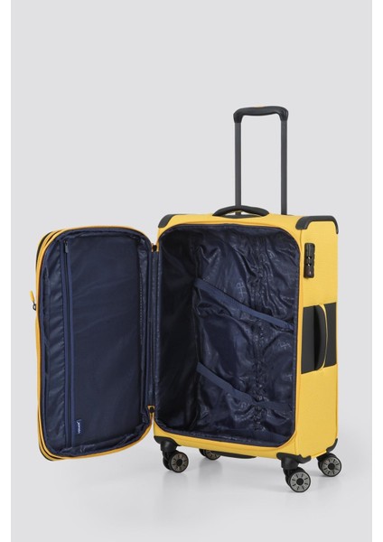 Kumaş Ultra Dayanıklı 4 Tekerlekli Şifreli Ultra Hafif 3’lü Valiz Seti