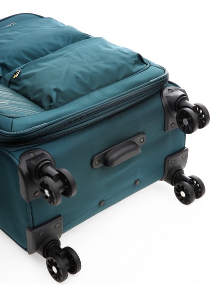 Çok Gözlü Kumaş Hafif 3’lü Valiz Seti – Şifreli, 360° Dönebilen Tekerlekli