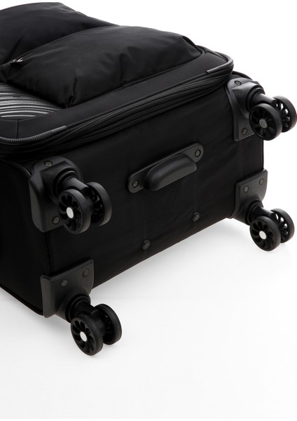 Çok Gözlü Kumaş Hafif 3’lü Valiz Seti – Şifreli, 360° Dönebilen Tekerlekli