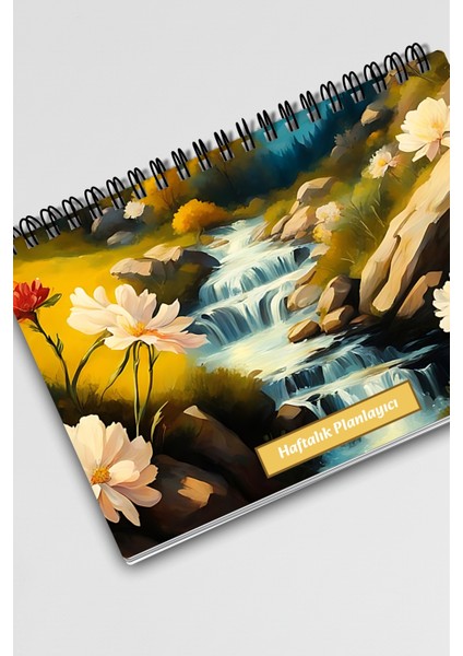 Doğa Manzara Temalı Model:2 A5 Tel Spiralli Yapılacaklar Notlar Listesi Haftalık Planlayıcı