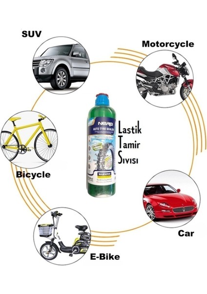 Lastik Tamir Kiti, Lastik Tamir Sıvısı 500ML modelleri