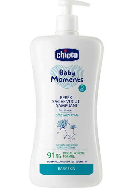 Baby Moments Doğal Bebek Saç ve Vücut Şampuanı Göz Yakmayan Arındırıcı Etki 750 ml fırsatları