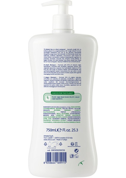 Baby Moments Doğal Bebek Saç ve Vücut Şampuanı Göz Yakmayan Arındırıcı Etki 750 ml indirimleri