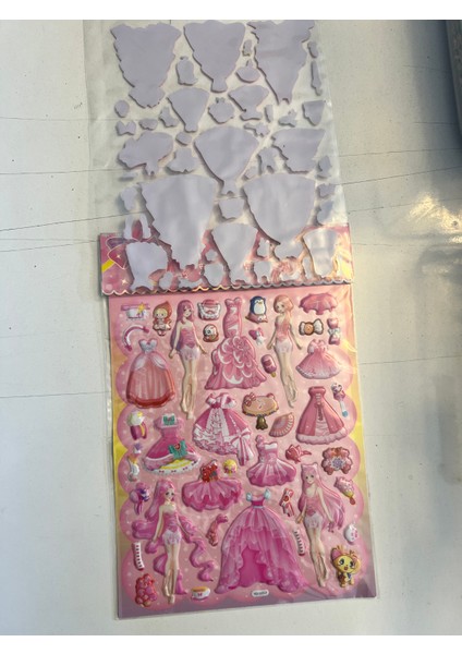 Sticker Prenses Elbise Giydirme Etkinlik Oyunu 2 Kartela Birden Model5 fiyatları