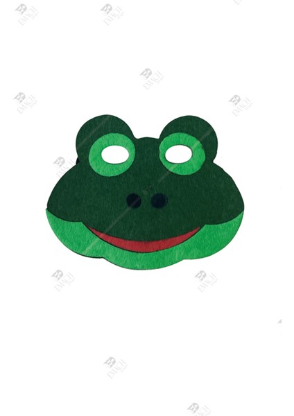 Kurbağa Maske Kaliteli Keçe Hayvan Figürlü Maske