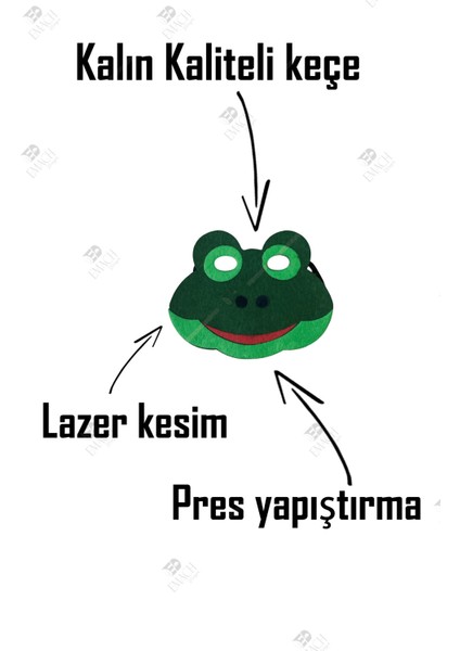 Kurbağa Maske Kaliteli Keçe Hayvan Figürlü Maske fiyatları