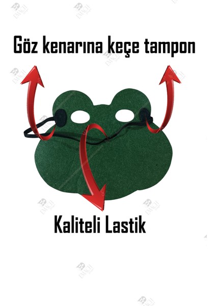 Kurbağa Maske Kaliteli Keçe Hayvan Figürlü Maske modelleri