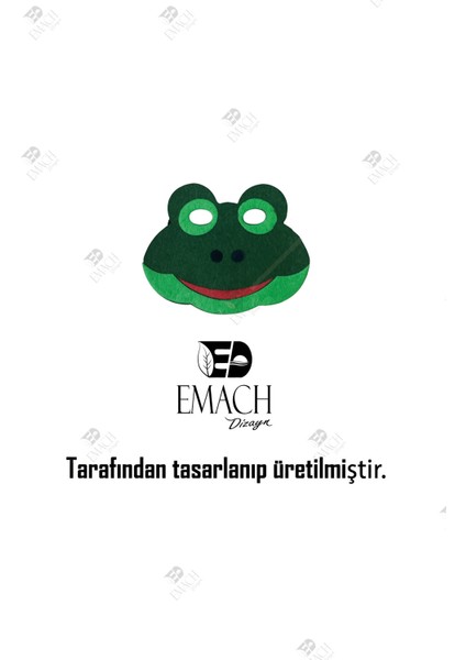 Kurbağa Maske Kaliteli Keçe Hayvan Figürlü Maske indirimleri