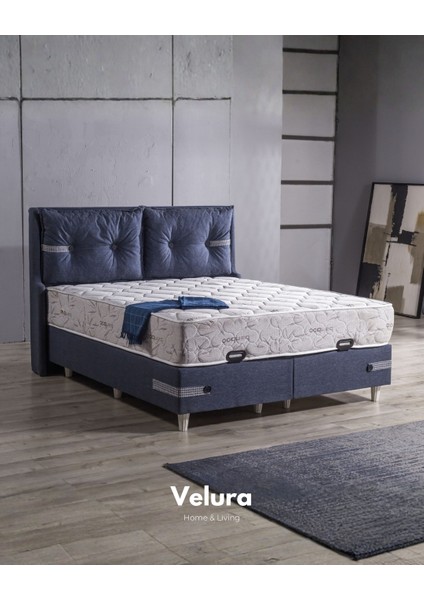 Velvet Form Tek Kişilik Yatak Baza Başlık Seti (140 x 190)