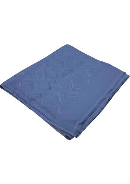 F Desen Ipek Jakarlı Şal Lacivert indirimleri