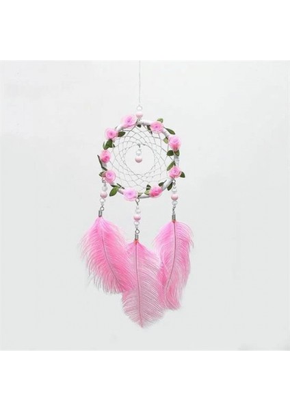 El Yapımı Kuş Tüyü ve LED Işıklı Dekoratif Asma Düş Rüya Kapanı (K95) indirimleri