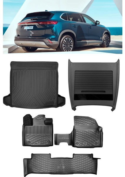 Togg T10X 3D Havuzlu Paspas Bagaj Havuzu ve Organizer Set