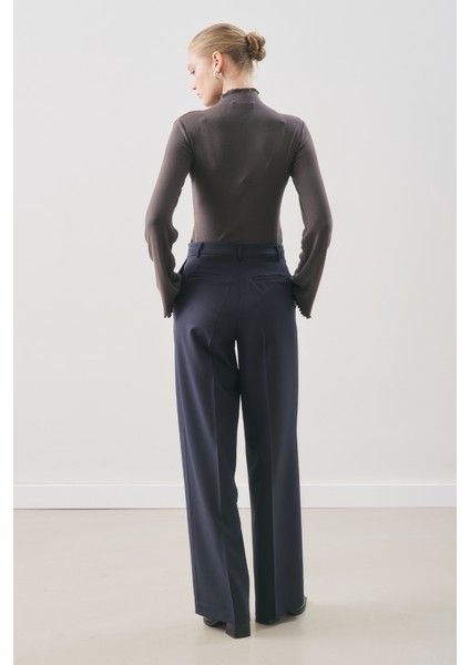 Uzun Paça Straıght Pantolon Lacivert