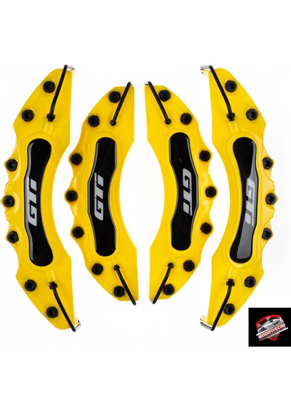 Sarı Gtı (Beyaz) 4'lü Kaliper Seti Yapıştırma Logolu