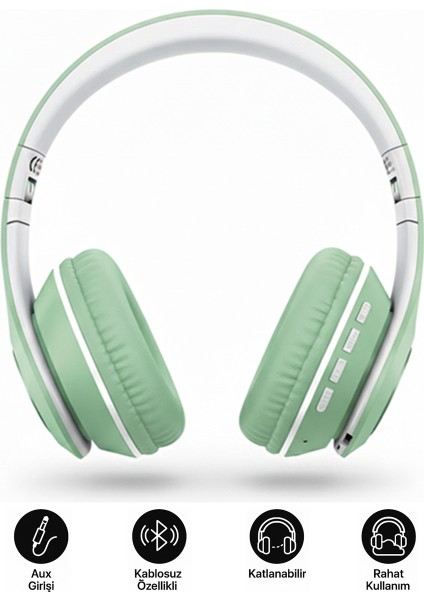 Kablosuz Bluetooth Kulaküstü Kulaklık-Mikrofonlu, Stereo Ses, Aux ve Hafıza Kartı Desteği Pulse fiyatları