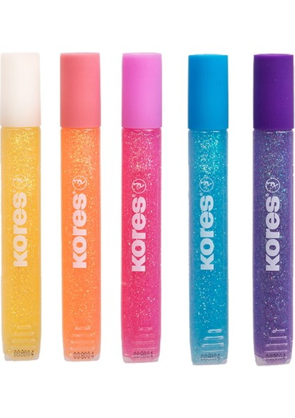 5'li Glitter Yapıştırıcı - Renkli - 11 cm modelleri