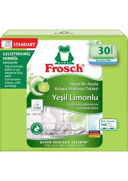 Yeşil Limon Bulaşık Makinesi Tablet 30'lu