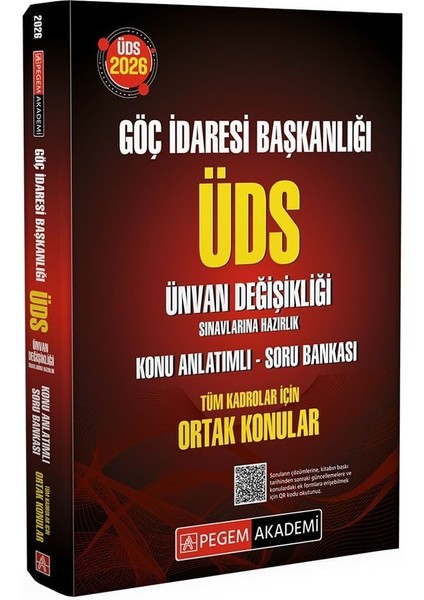 Pegem 2026 Gys Üds Göç Idaresi Başkanlığı Tüm Kadrolar Için Ortak Konu Anlatımlı Soru Bankası Görevde Yükselme Ünvan Değişikliği Pegem Akademi Yayınları