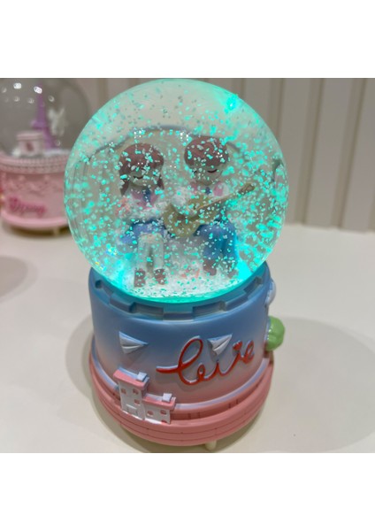 Sevgili Çift Motorlu Işıklı Müzikli Büyük Boy Kar Küresi TKY0405 modelleri