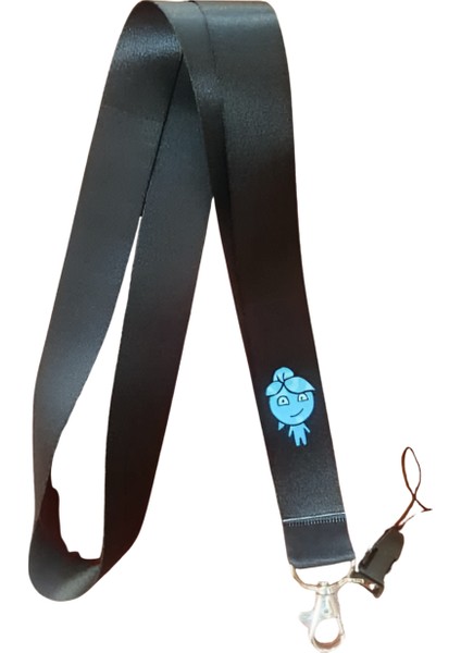 Ateş ve Su Desenli Boyun Askı Ipi ve Telefon Askısı + Kartlık