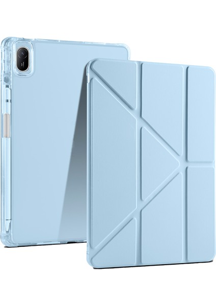 Huawei Matepad Se 11 Kılıf Zore Tri Folding Kalem Bölmeli Standlı Kılıf-Mavi