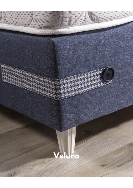 Velvet Form Tek Kişilik Yatak Baza Başlık Seti (120 x 200)