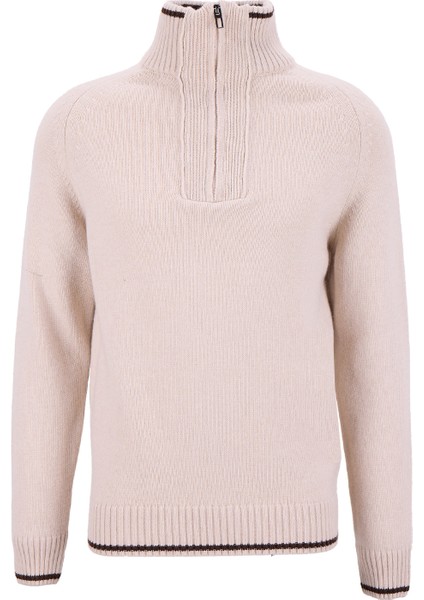 Bato Yaka Slim Fit Düz Taş Erkek Kazak F5WM-KZK 2523