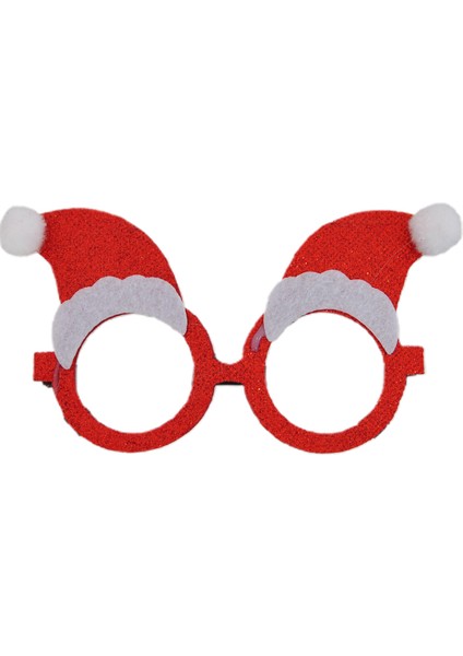 Yılbaşı Temalı Süslü Gözlük Çift Şapkalı