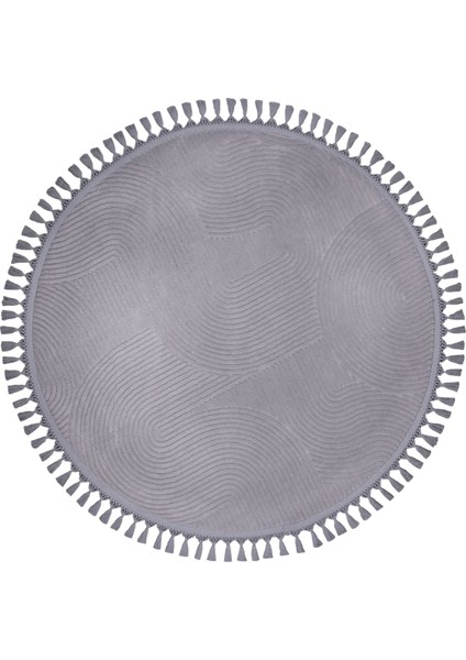 Rölyef Joy Daire Vizon Kaymaz Taban Kesme Halı Pon Pon fiyatları