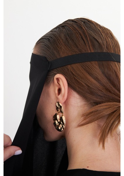 Siyah Arkadan Lastikli Şal Şifon Fırfırlı 2411_01