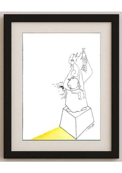 Amin Dastbala 29X21CM Orijinal Karikatür Tablo