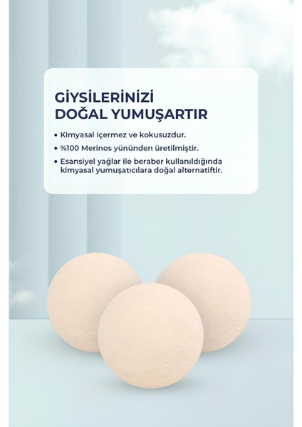 3'lü Yün Kurutma Topu Seti fırsatları