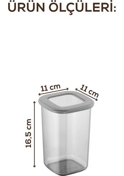 Etiketli Foly Kare Erzak Saklama Kabı Seti 24LÜ 1,2 Orta Boy Antrasit fırsatları