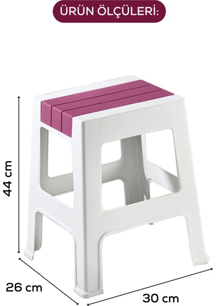 Plastik Büyük Tabure Pembe Pembe modelleri